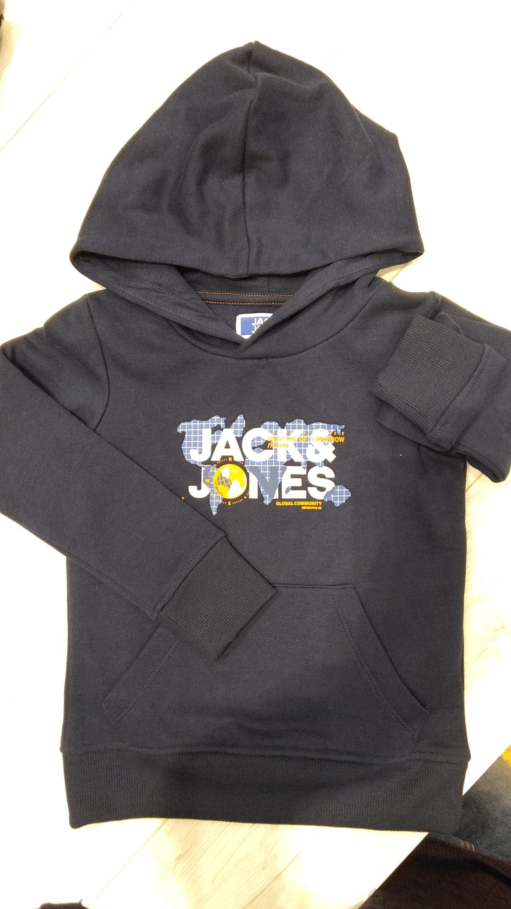 JACK & JONES FELPA CON ZIP NERA BLU