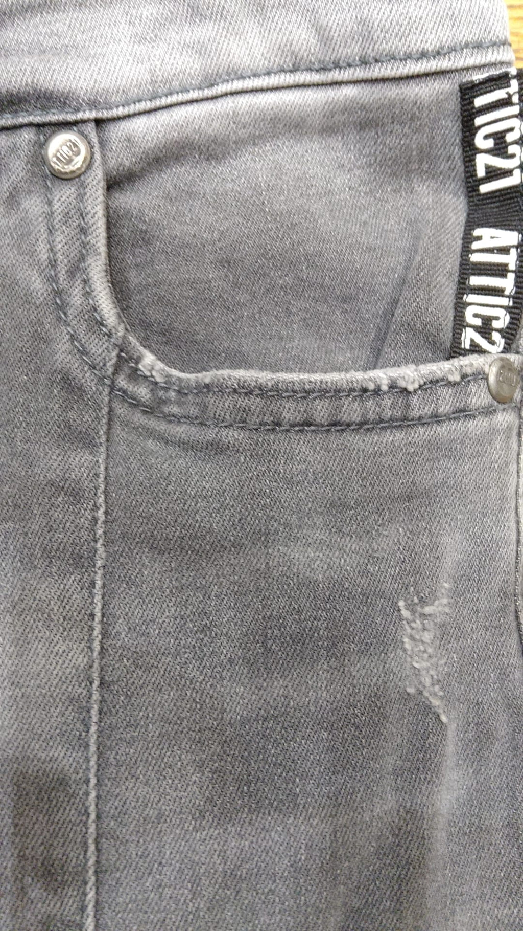 ATTIC21 JEANS GRIGIO
