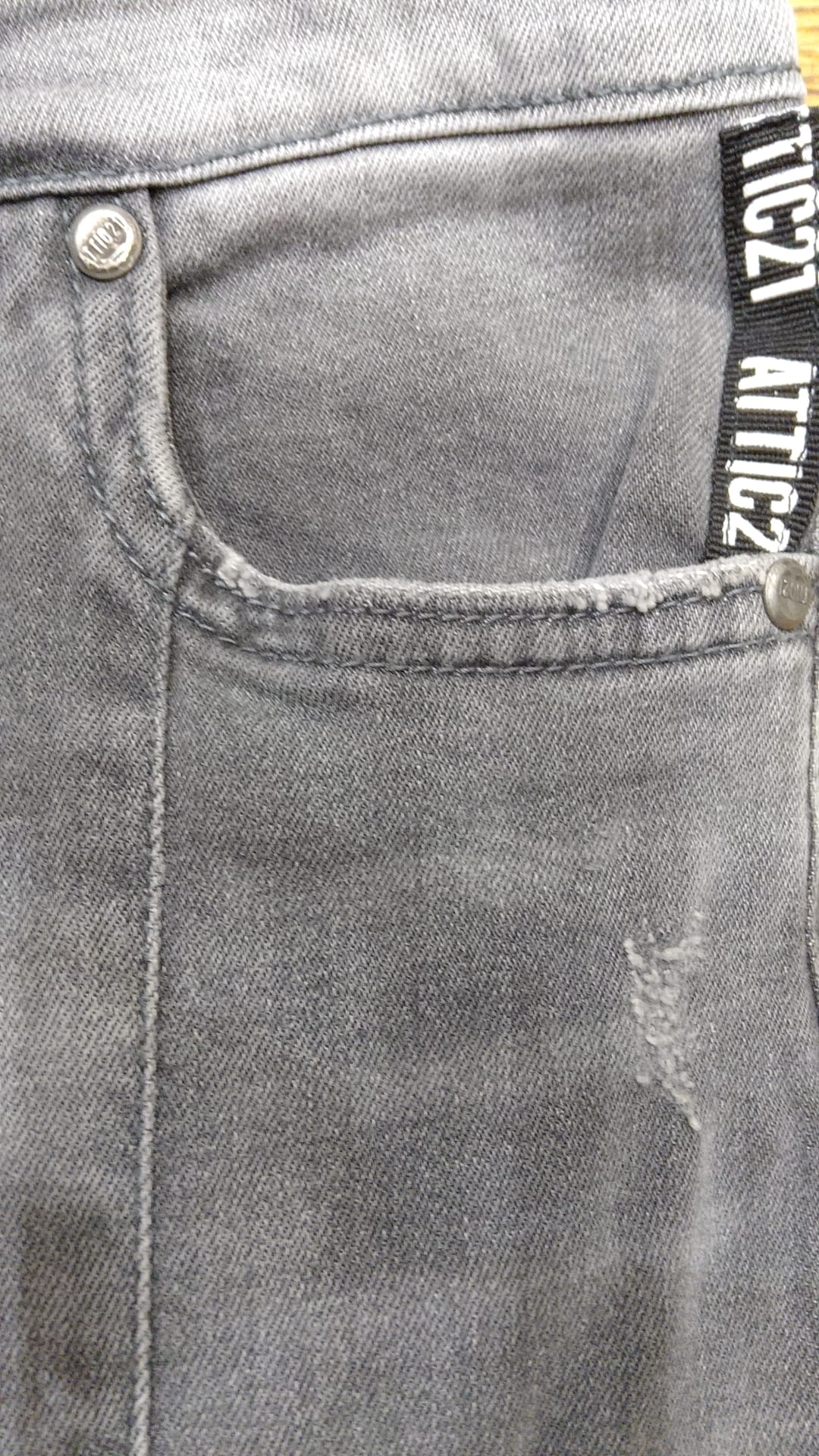 ATTIC21 JEANS GRIGIO