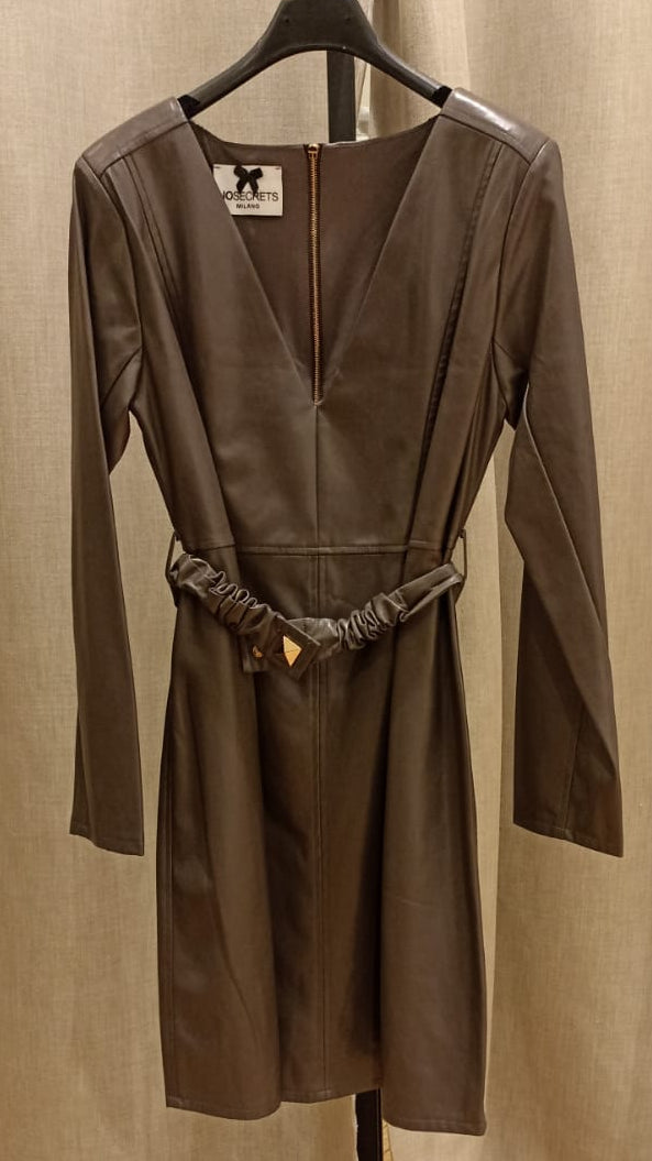 NOSECRETS ABITO ECOPELLE FANGO