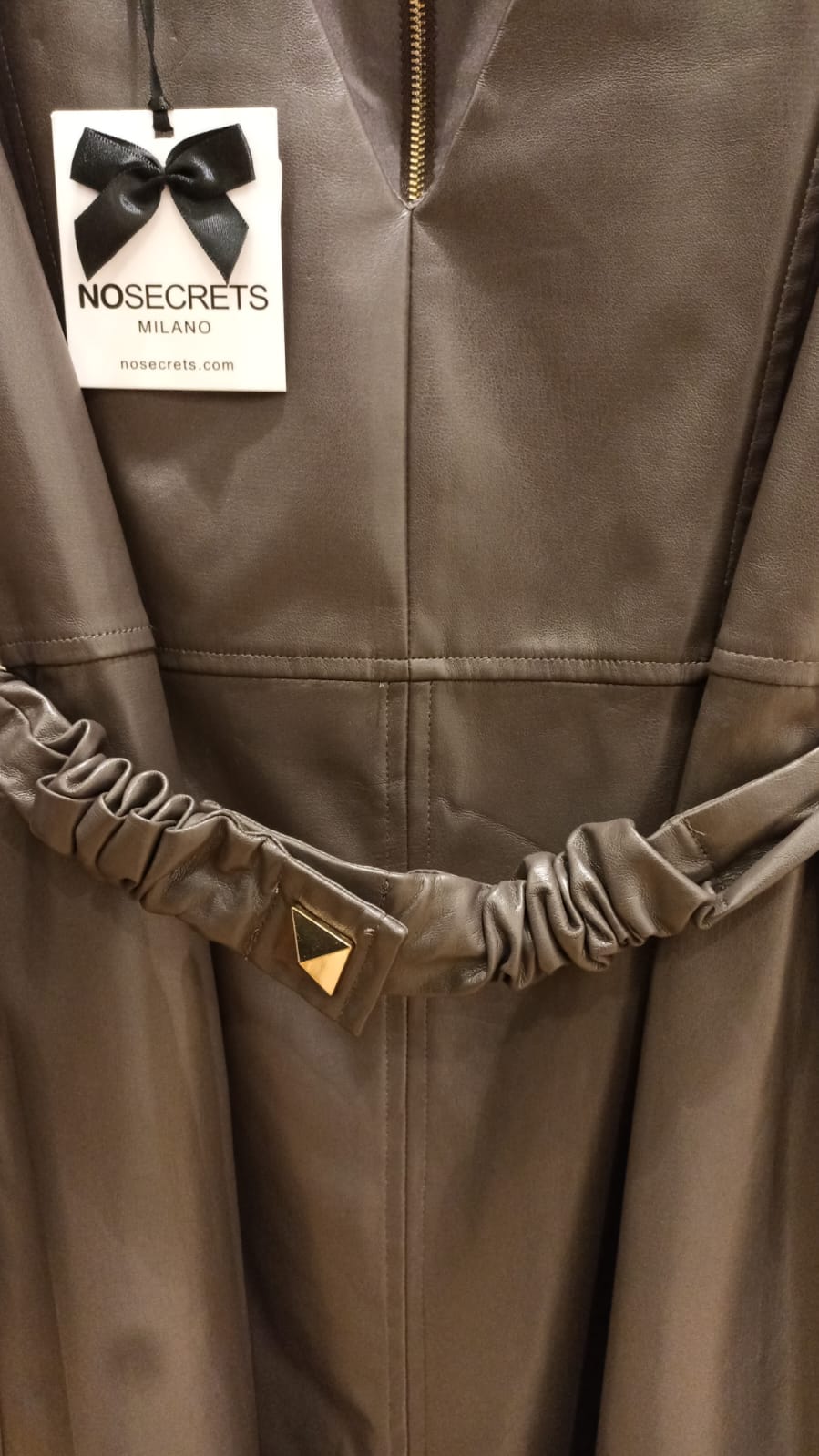 NOSECRETS ABITO ECOPELLE FANGO