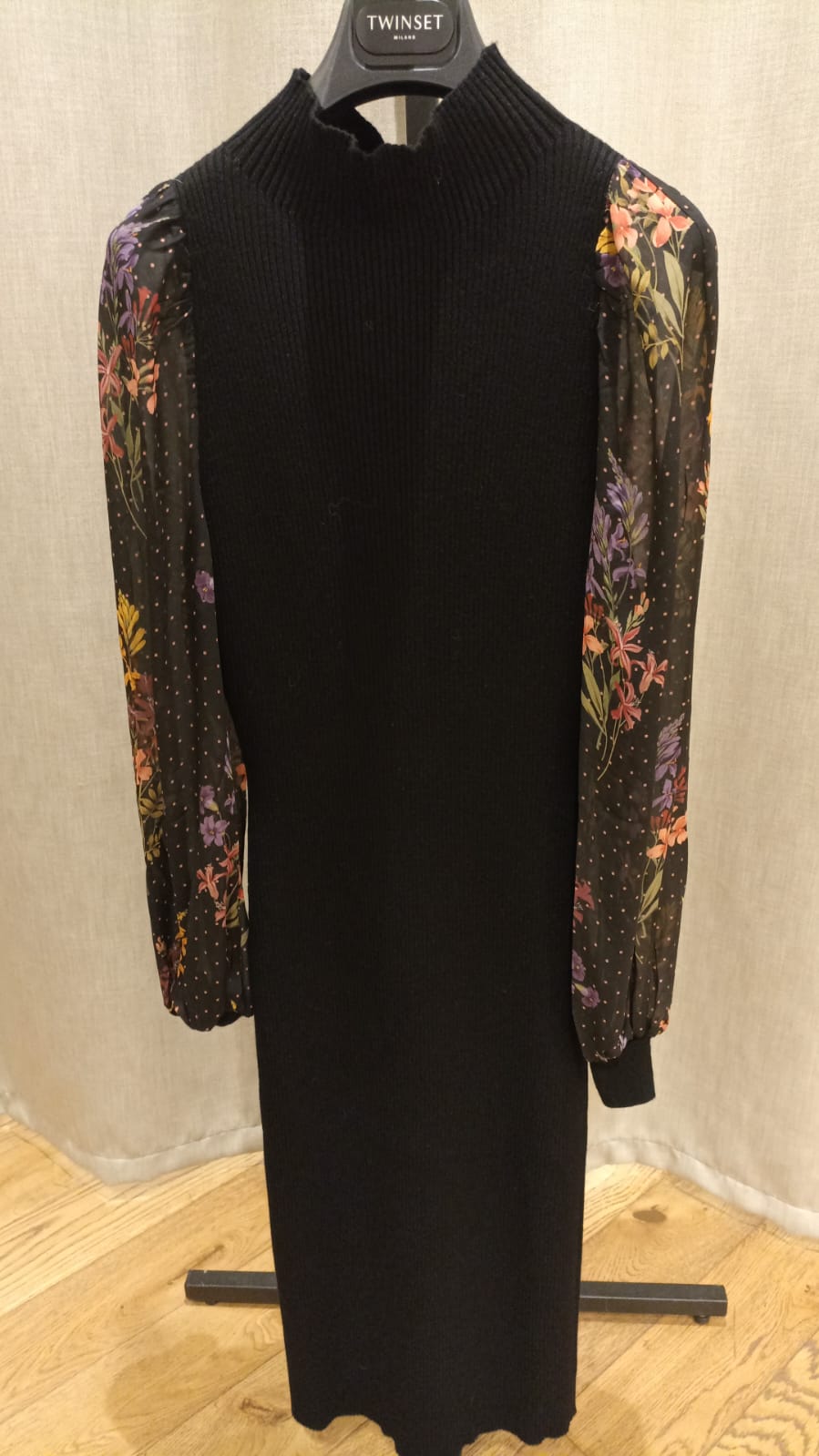 TWIN-SET ABITO TUBOLARE NERO