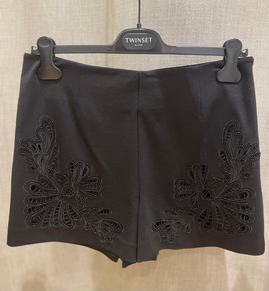 TWIN-SET PANTALONCINO NERO