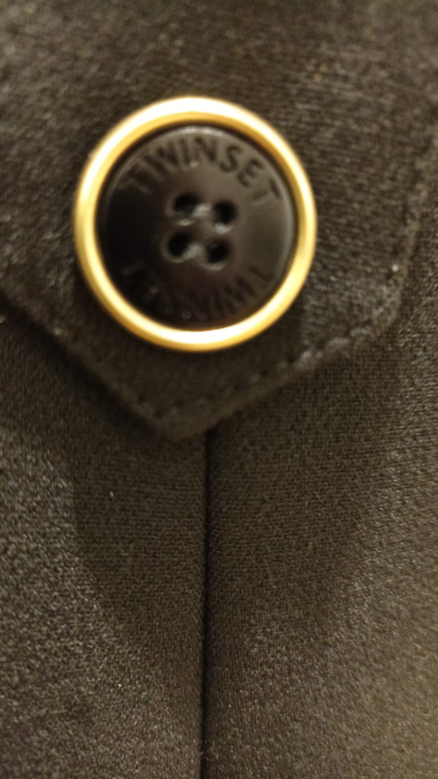 TWIN-SET PANTALONE A ZAMPA NERO