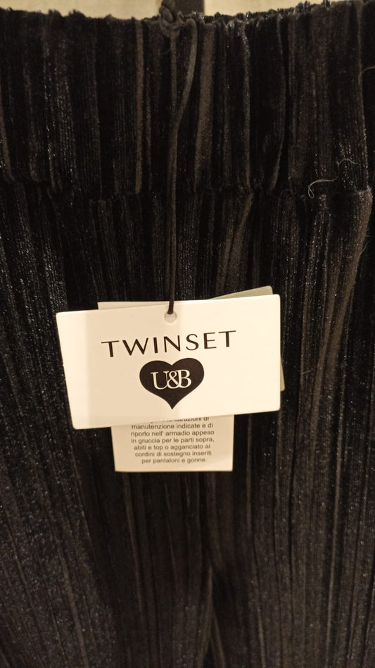 TWIN-SET PANTALONE NERO