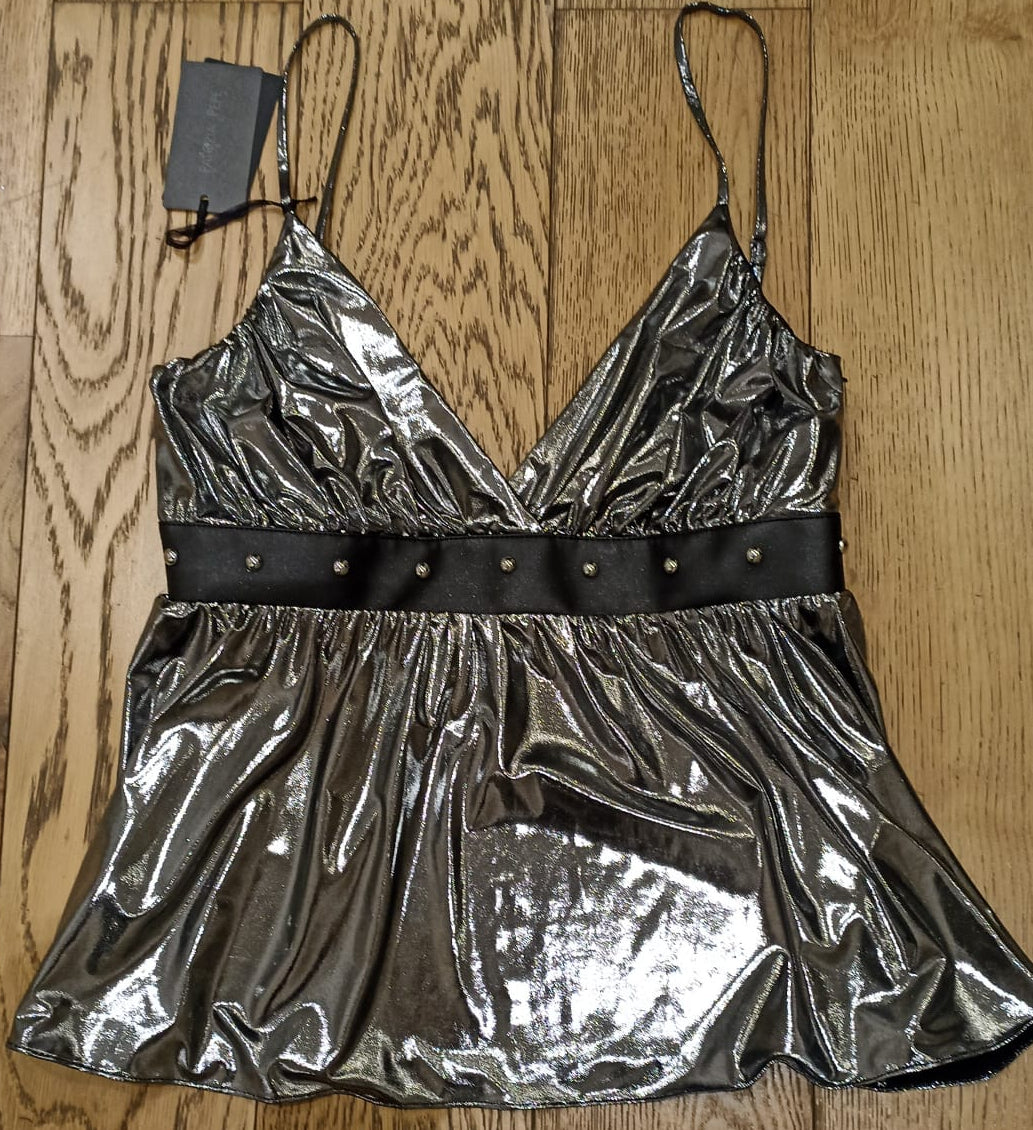 PATRIZIA PEPE TOP ARGENTO