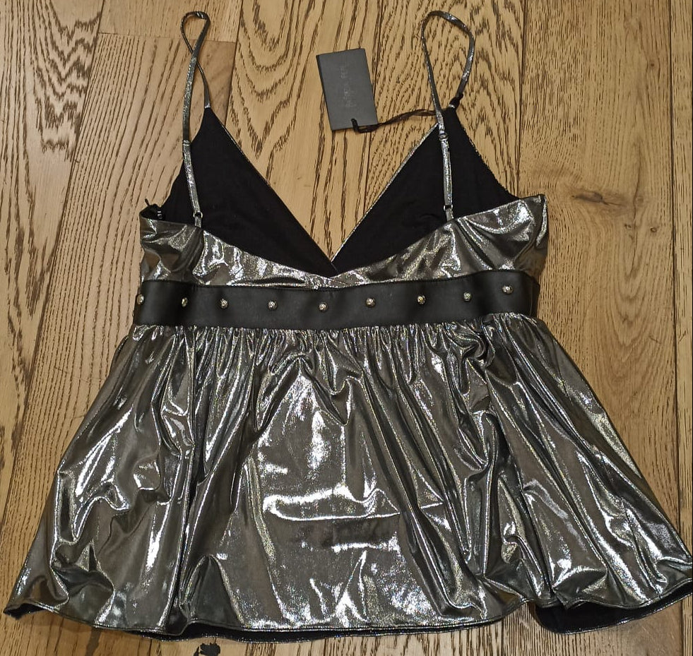 PATRIZIA PEPE TOP ARGENTO