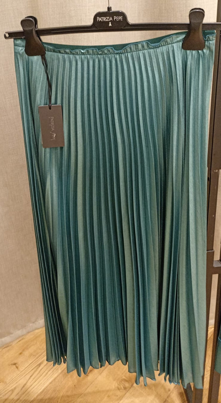 PATRIZIA PEPE GONNA PLISSE' VERDWE VERDE