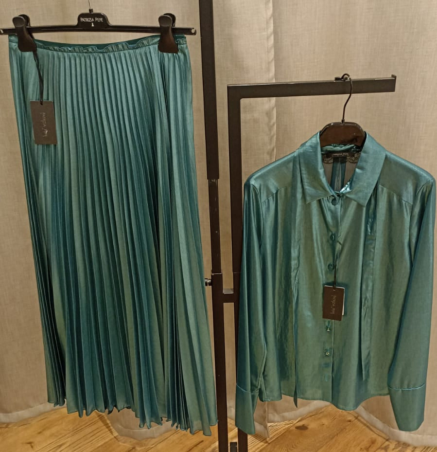 PATRIZIA PEPE GONNA PLISSE' VERDWE VERDE