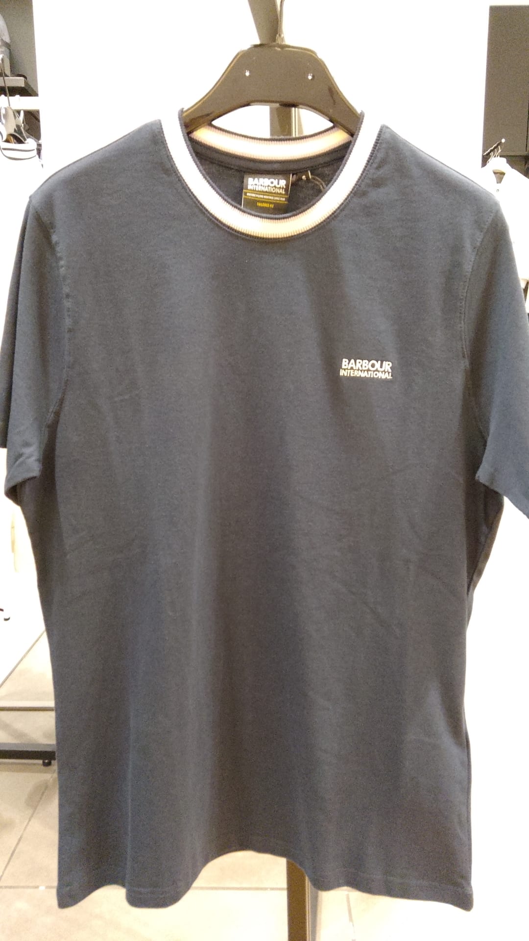 BARBOUR T SHIRT BLU