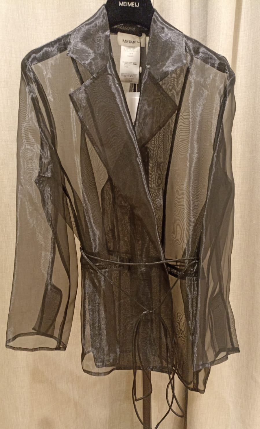 MEIMEIJ GIACCA IN ORGANZA NERO