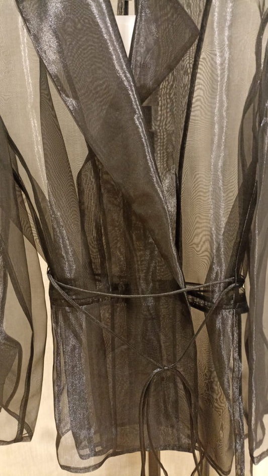 MEIMEIJ GIACCA IN ORGANZA NERO
