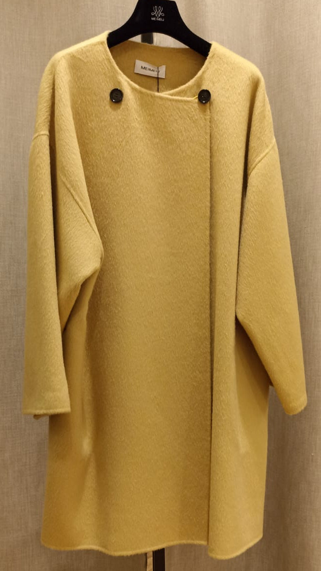 MEIMEIJ CAPPOTTINO CACHEMIRE SENAPE