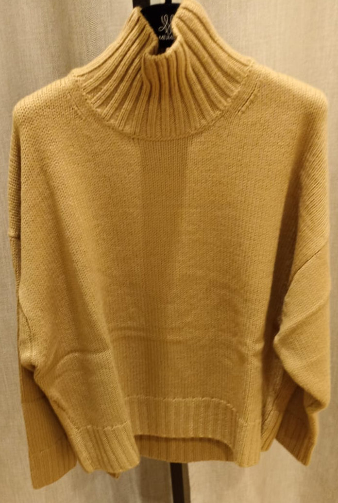 MEIMEIJ MAGLIA LUPETTO COLORE CAMMELLO