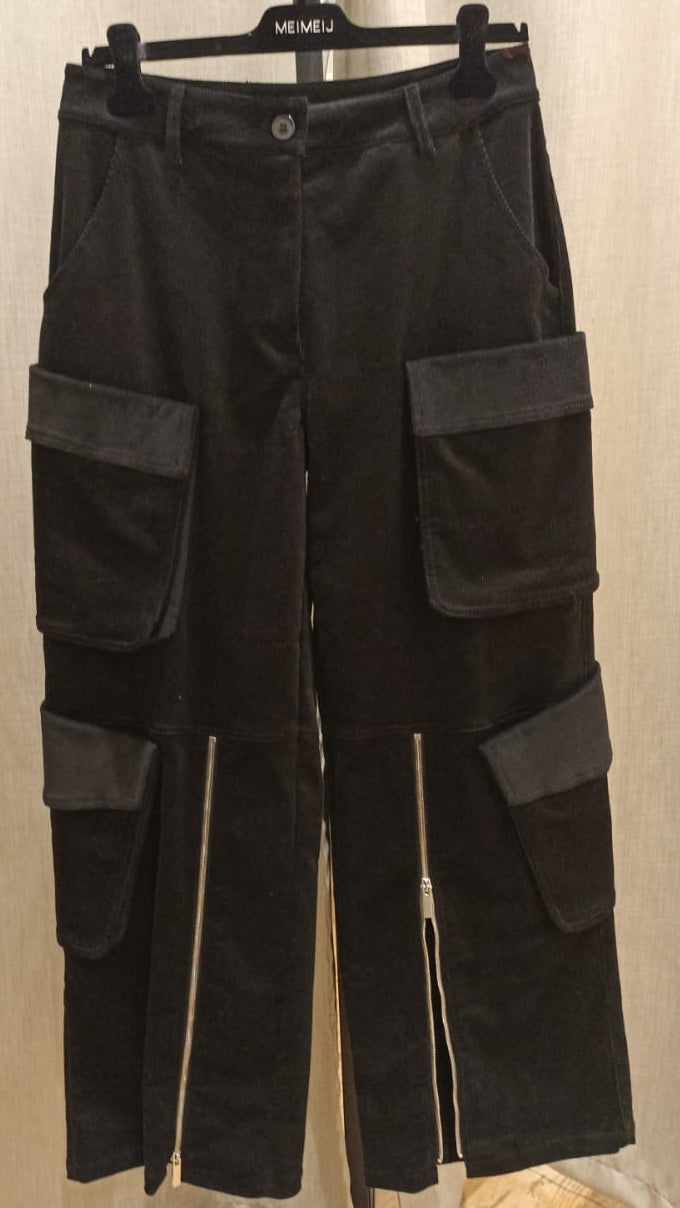 MEIMEIJ PANTALONE CARGO NERO