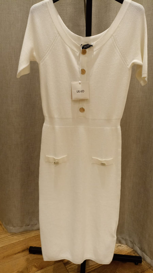 LIU-JO ABITO MAGLIA PANNA