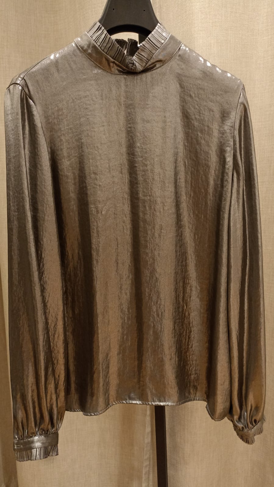 TWIN-SET BLUSA ARGENTO