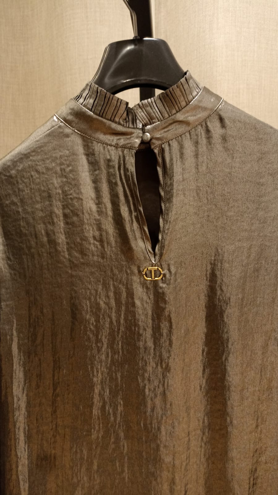 TWIN-SET BLUSA ARGENTO