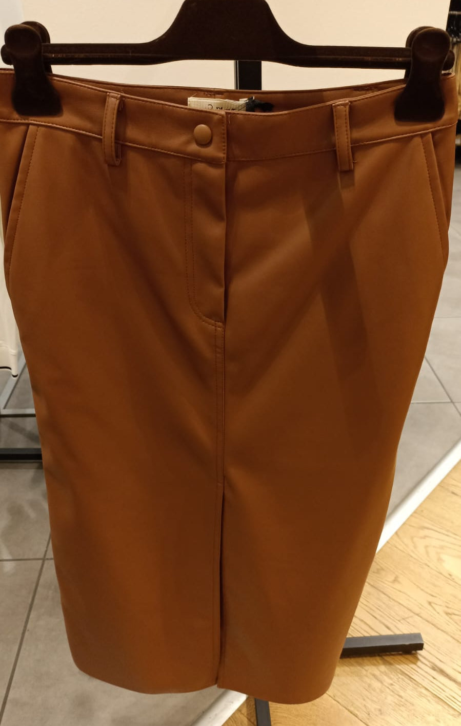 OTTOD'AME GONNA IN CUOIO GRIGIO