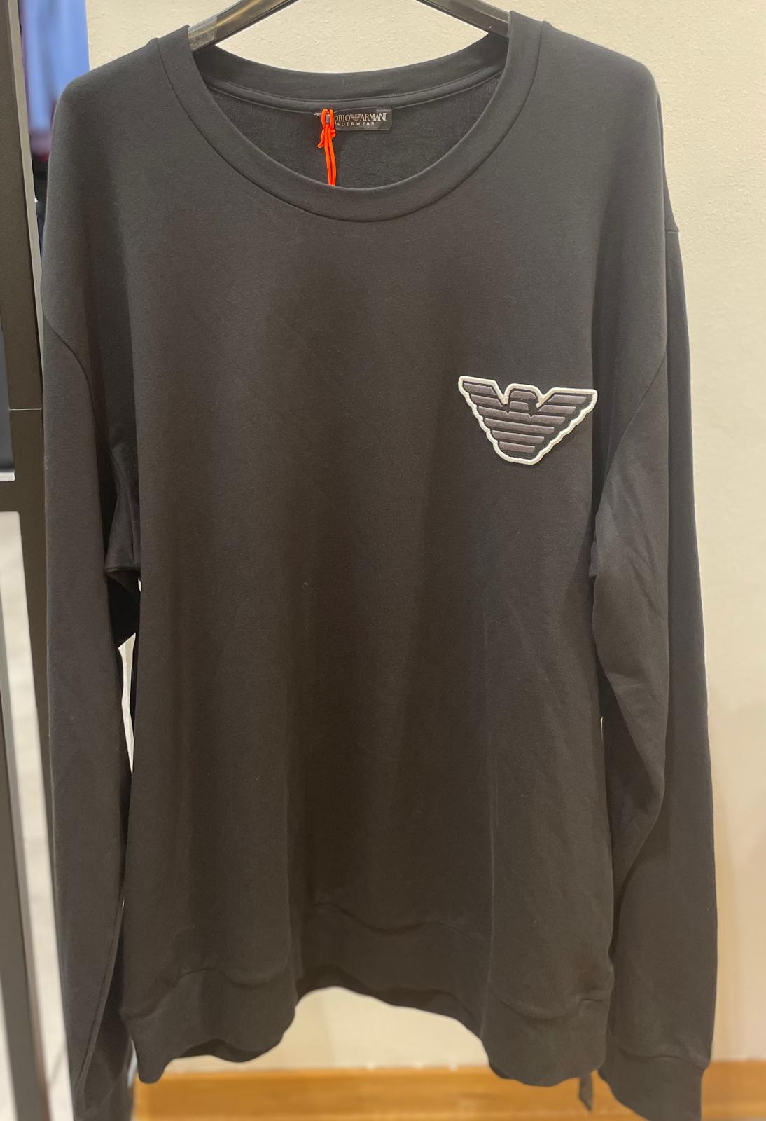 ARMANI FELPA NERA NERO