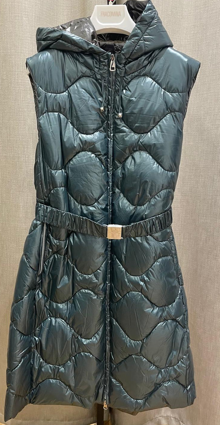 FRACOMINA GILET PETROLIO