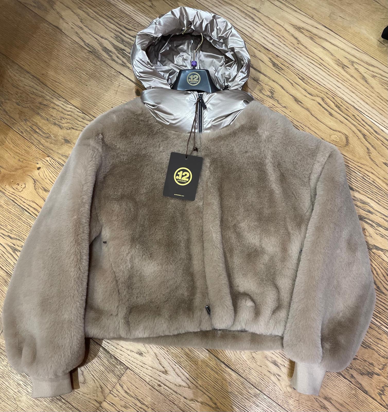 PUNTODODICI PIUMINO PELLICCIA BEIGE