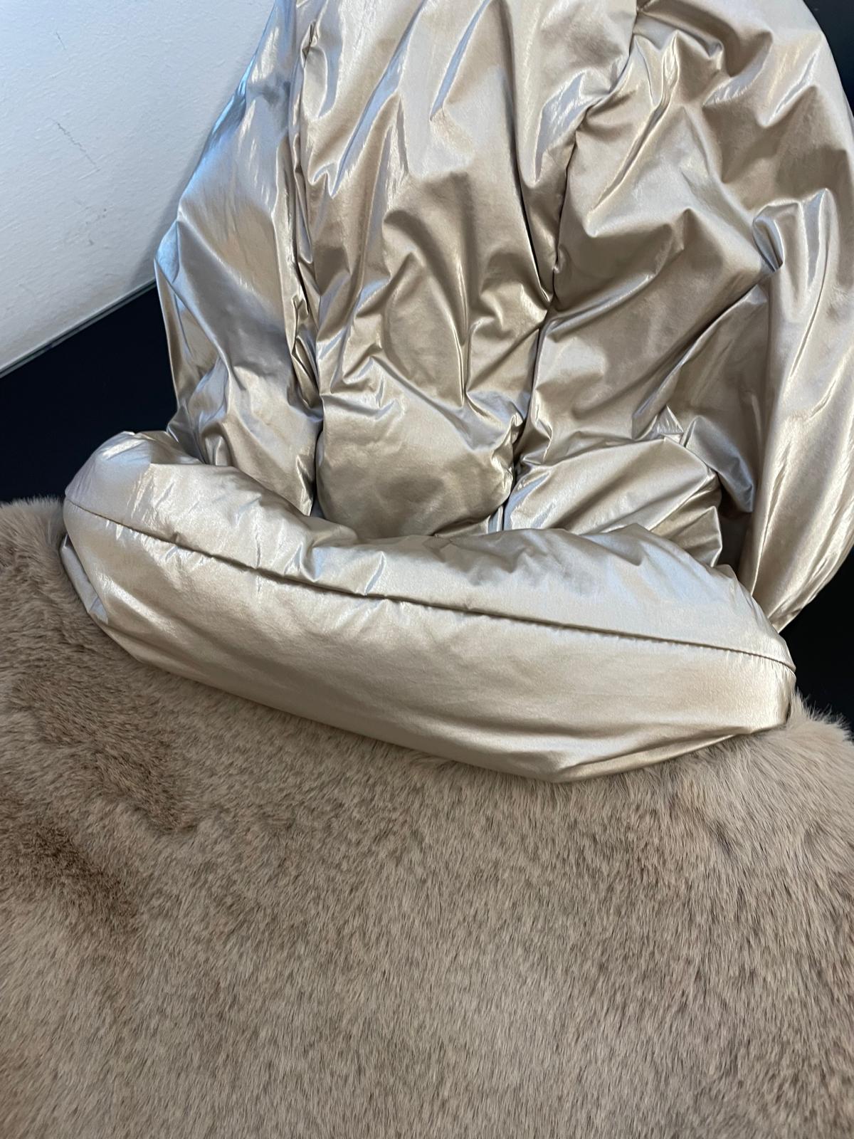 PUNTODODICI PIUMINO PELLICCIA BEIGE