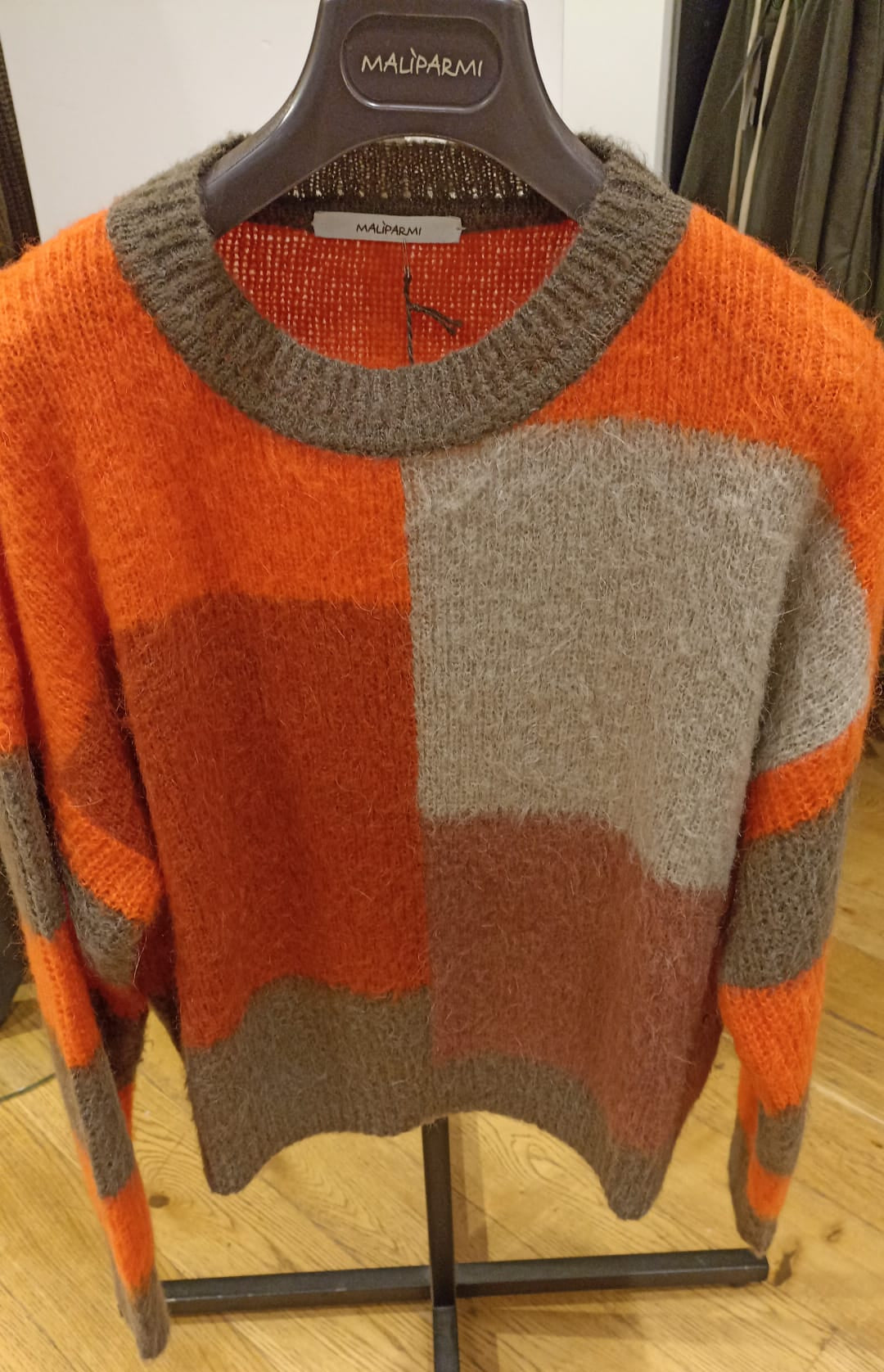 MALIPARMI PULL MULTICOLOR ARANCIO