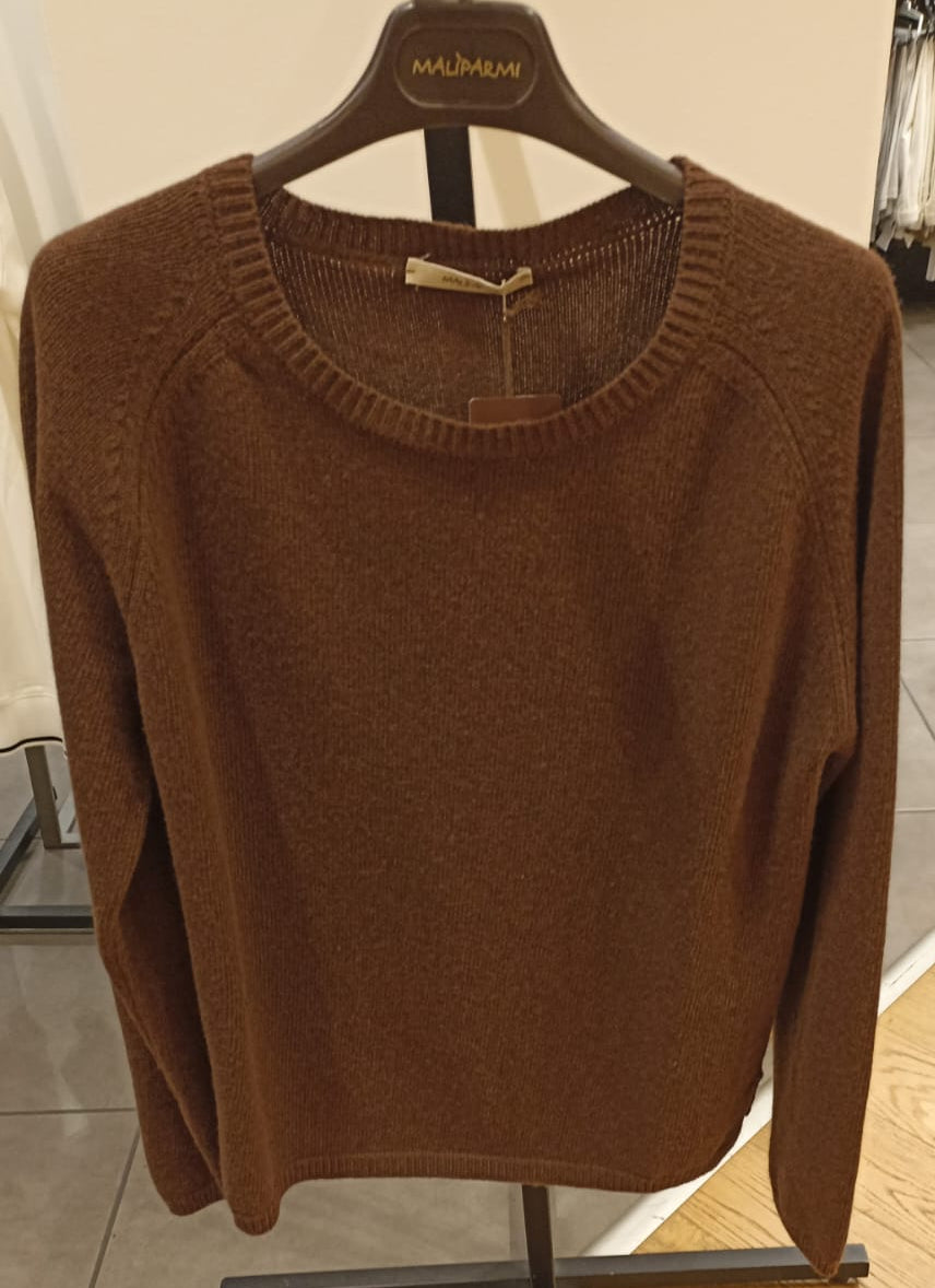 MALIPARMI PULLOVER MARRONE