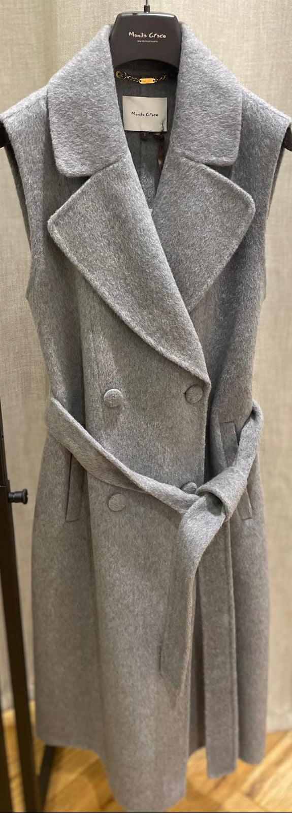 MANILA GRACE CAPPOTTO SMANICATO GRIGIO
