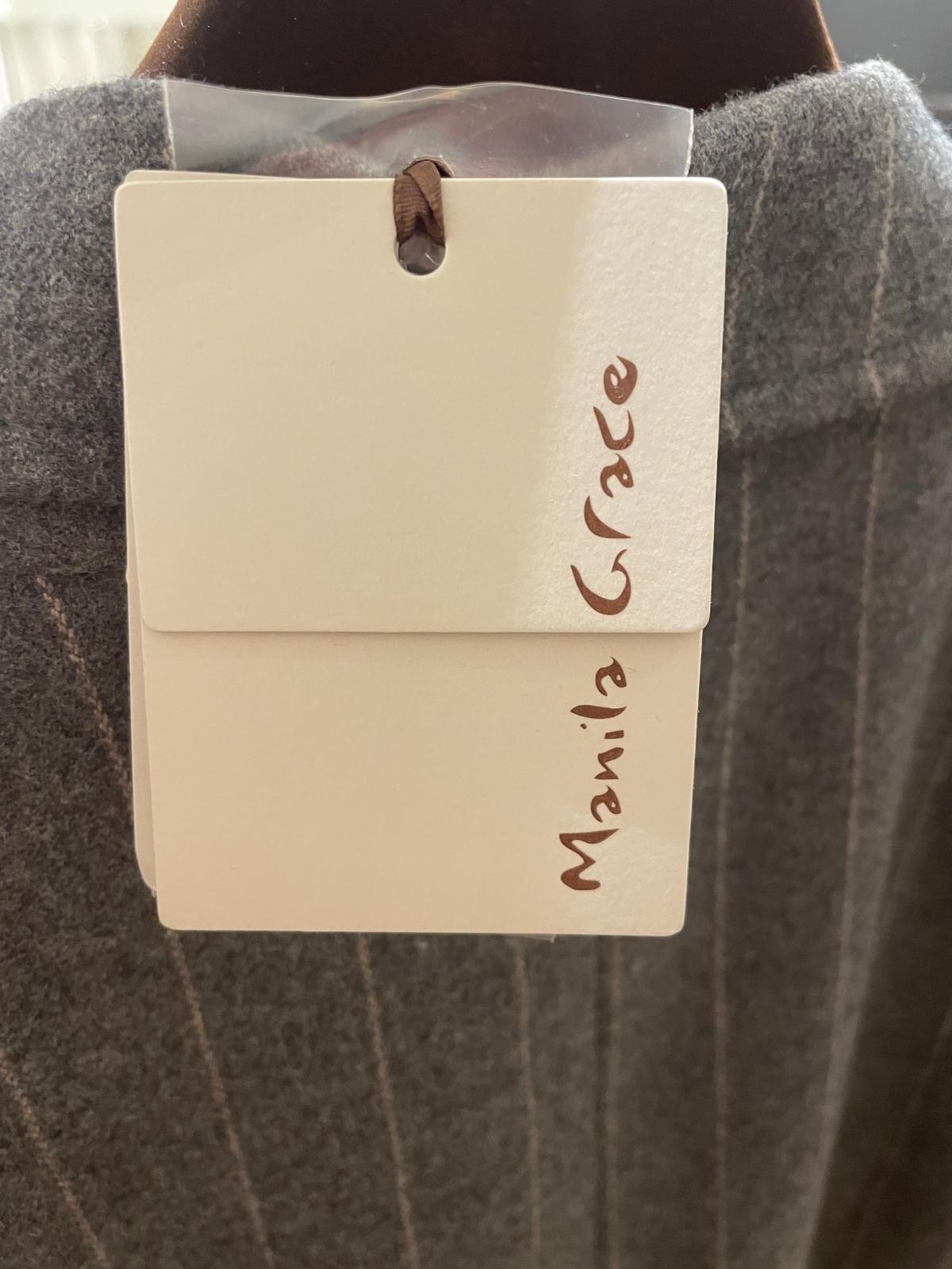 MANILA GRACE GILET GESSATO GRIGIO