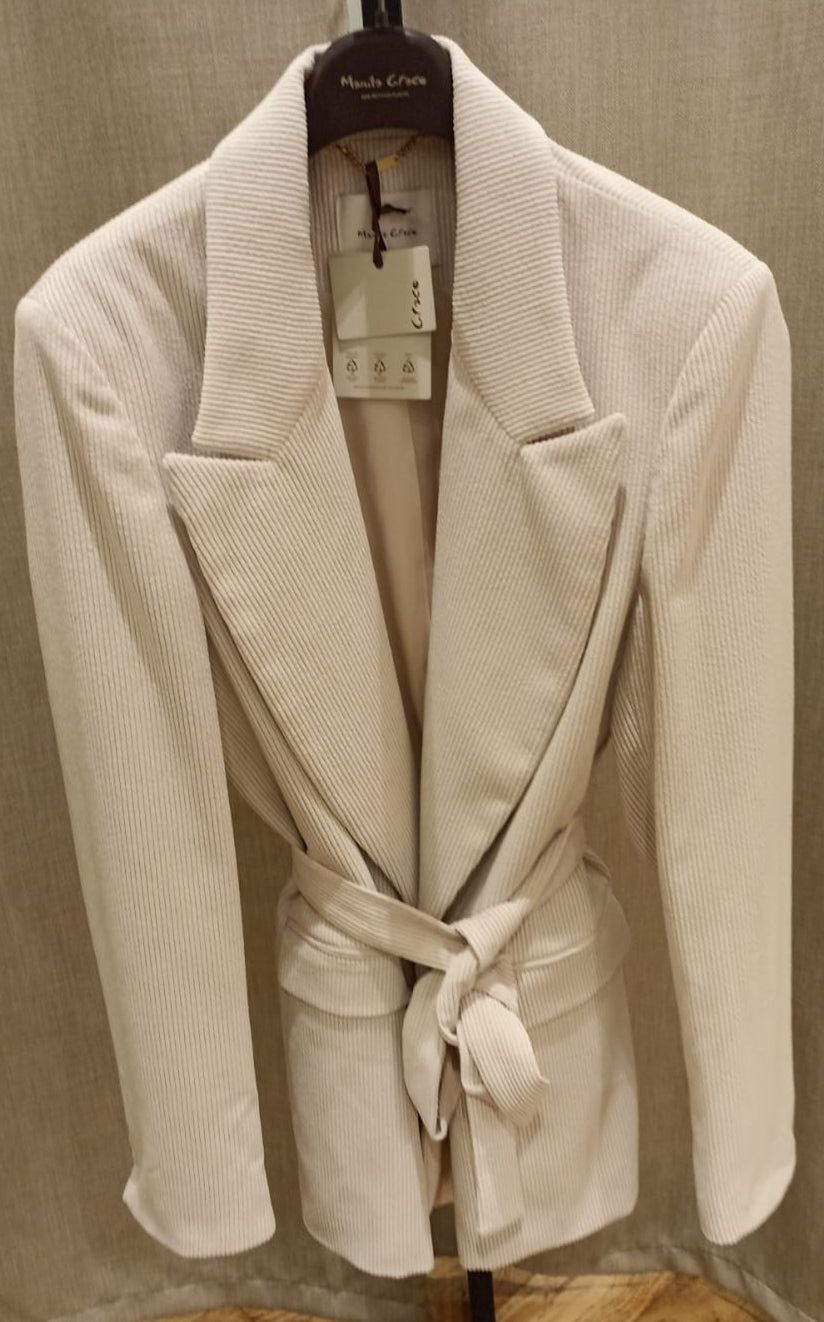 MANILA GRACE GIACCA VELLUTO PANNA