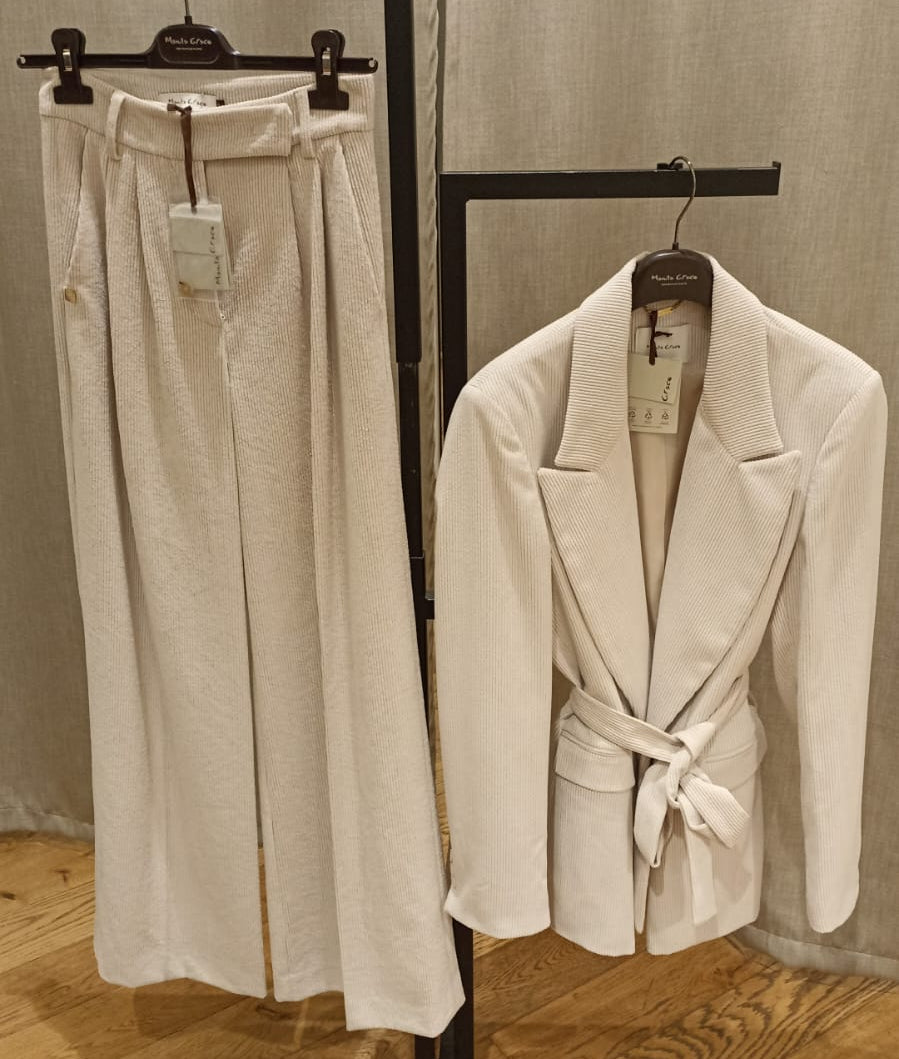 MANILA GRACE GIACCA VELLUTO PANNA