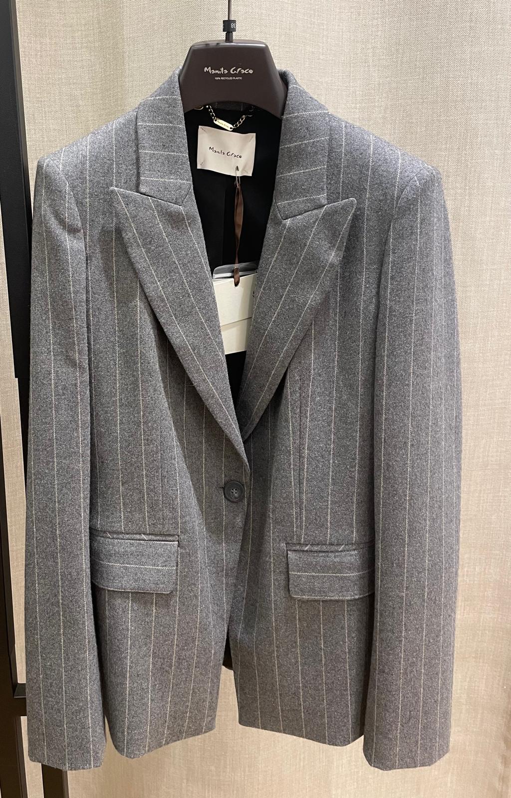 MANILA GRACE GIACCA GESSATA GRIGIO