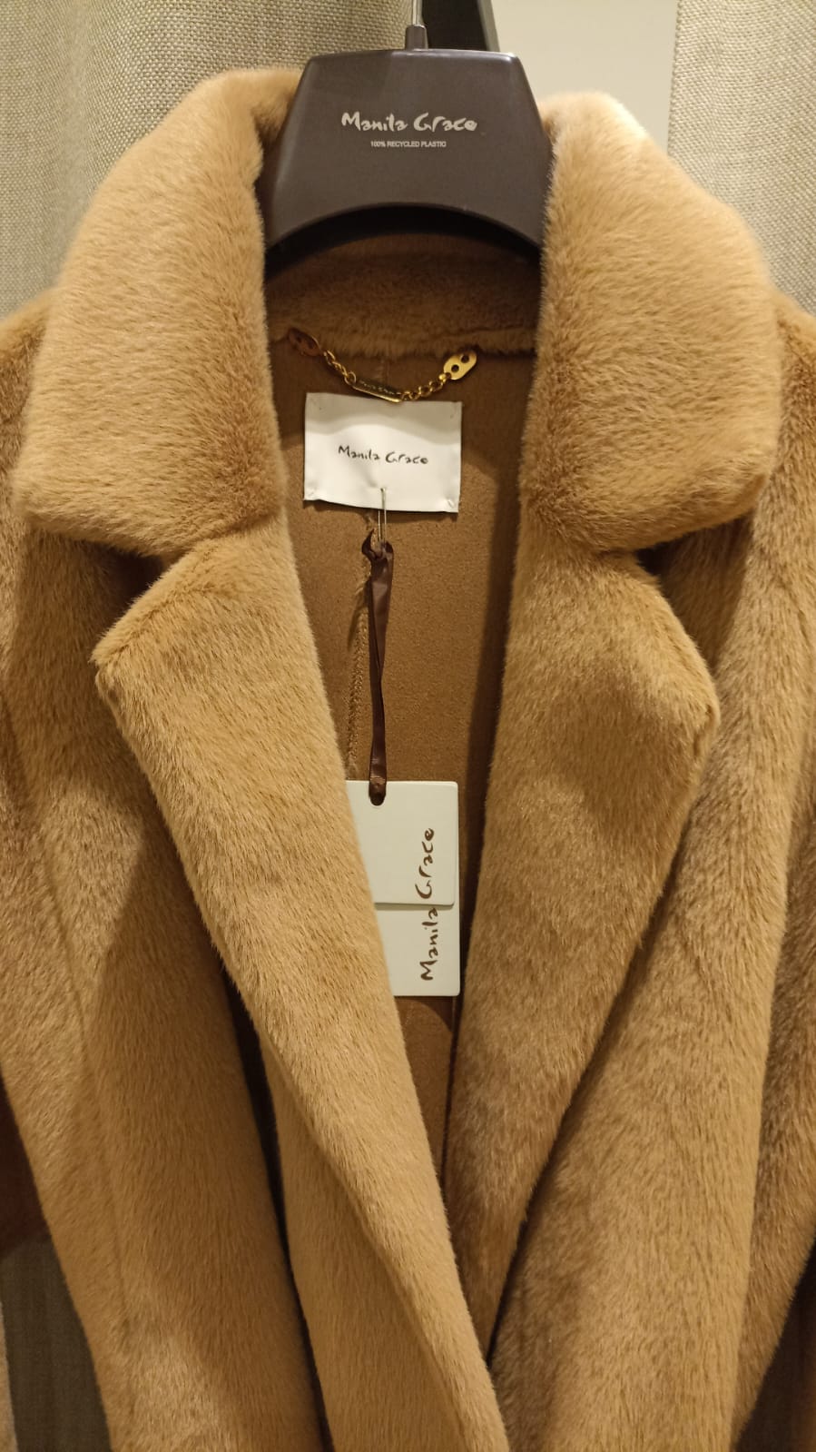 MANILA GRACE CAPPOTTONE CAMMELLO