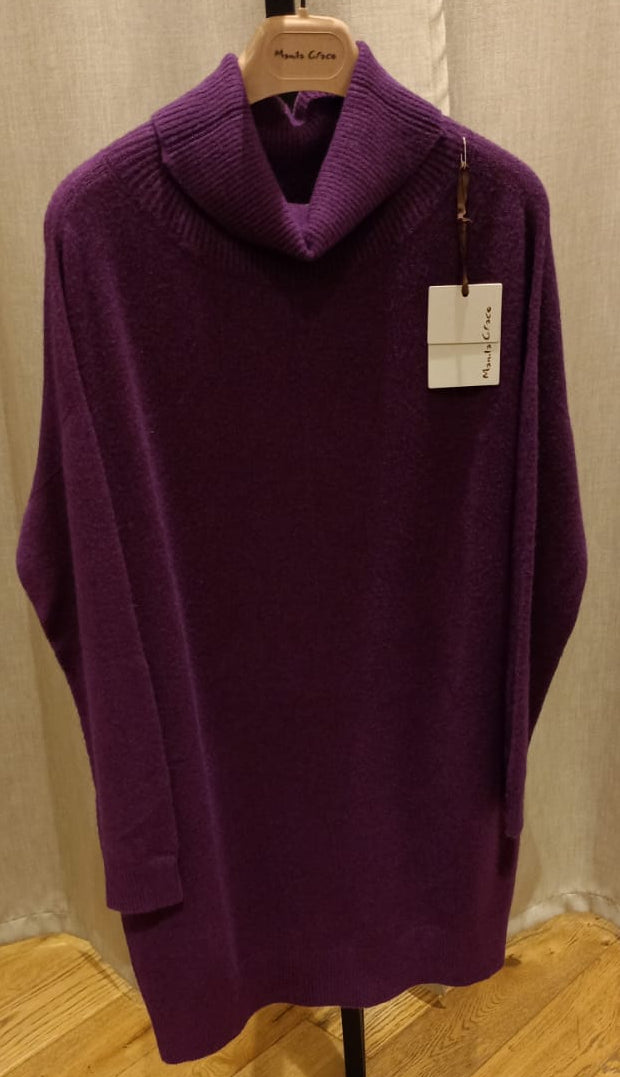 MANILA GRACE MAXI MAGLIA PRUGNA