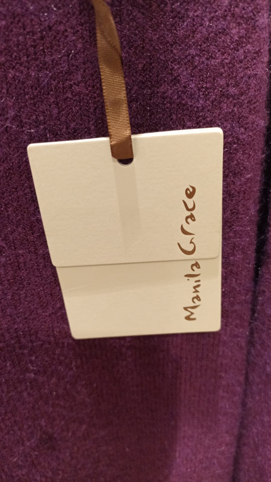 MANILA GRACE MAXI MAGLIA PRUGNA