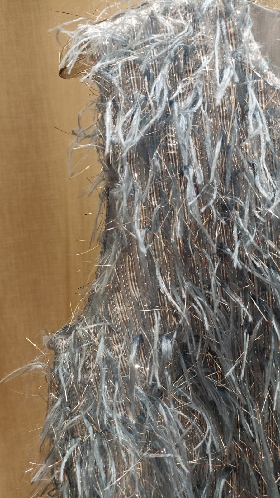 VICOLO SMANICATA IN PIUME CELESTE