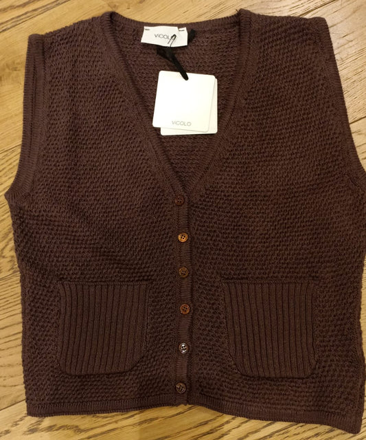 VICOLO GILET MARRONE