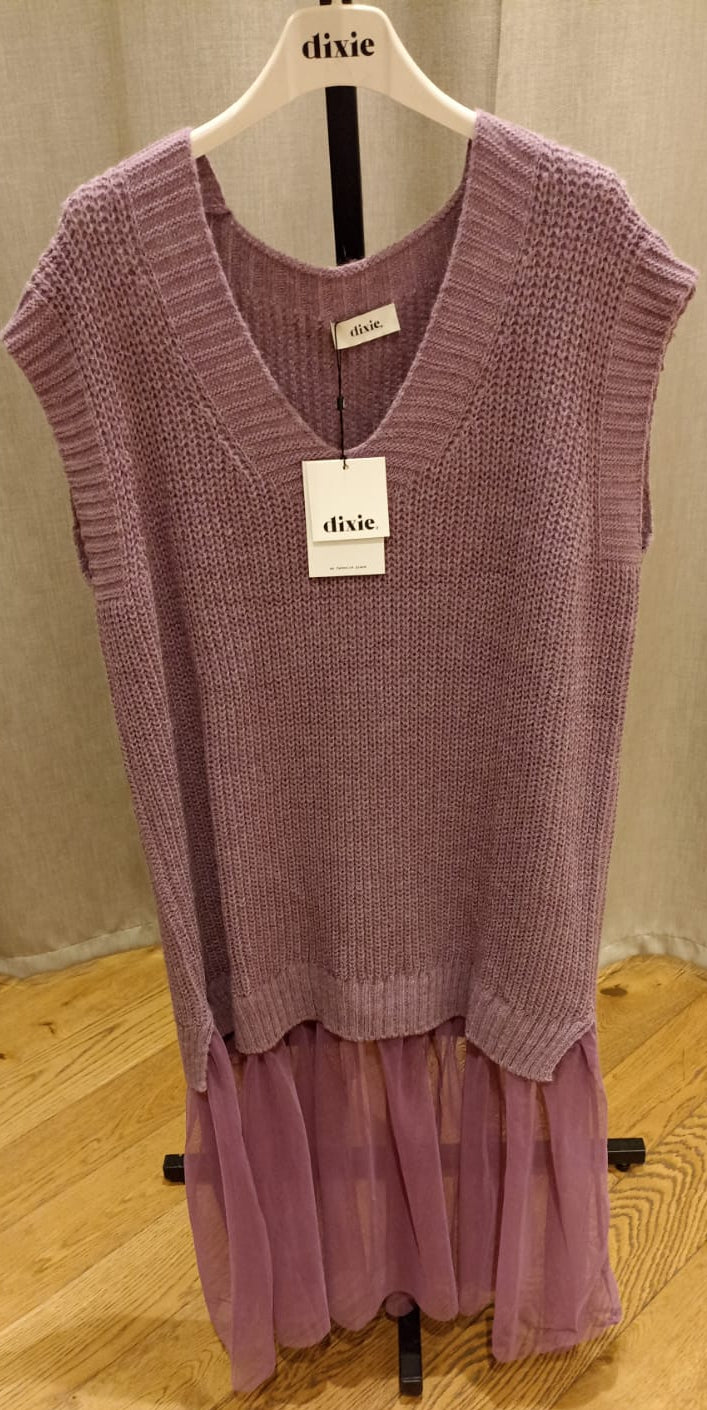 DIXIE ABITO IN LANA ROSA