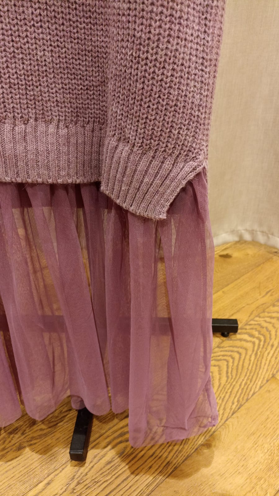 DIXIE ABITO IN LANA ROSA