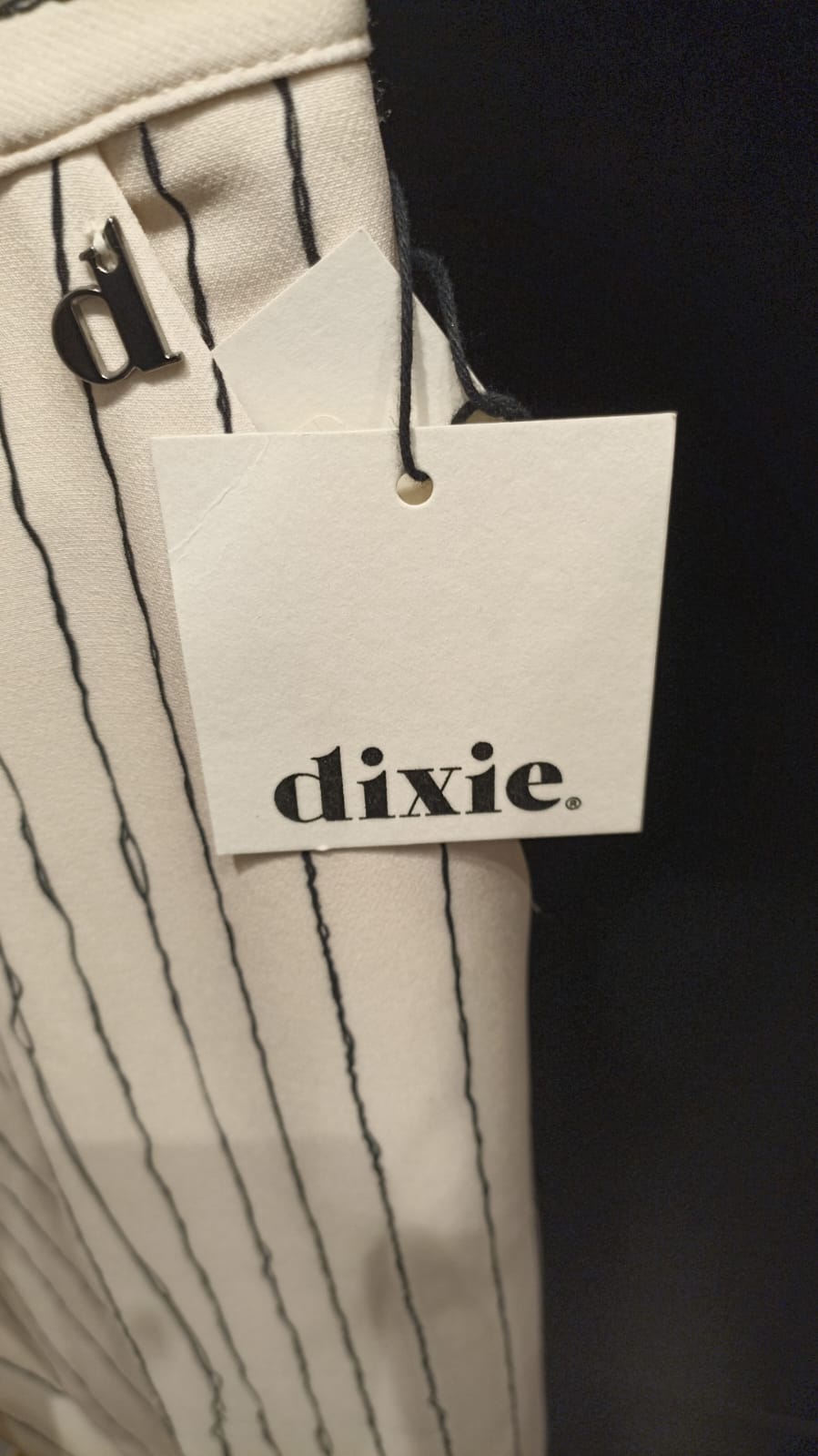 DIXIE PANTAOLE BIANCO RIGATO RIGHE