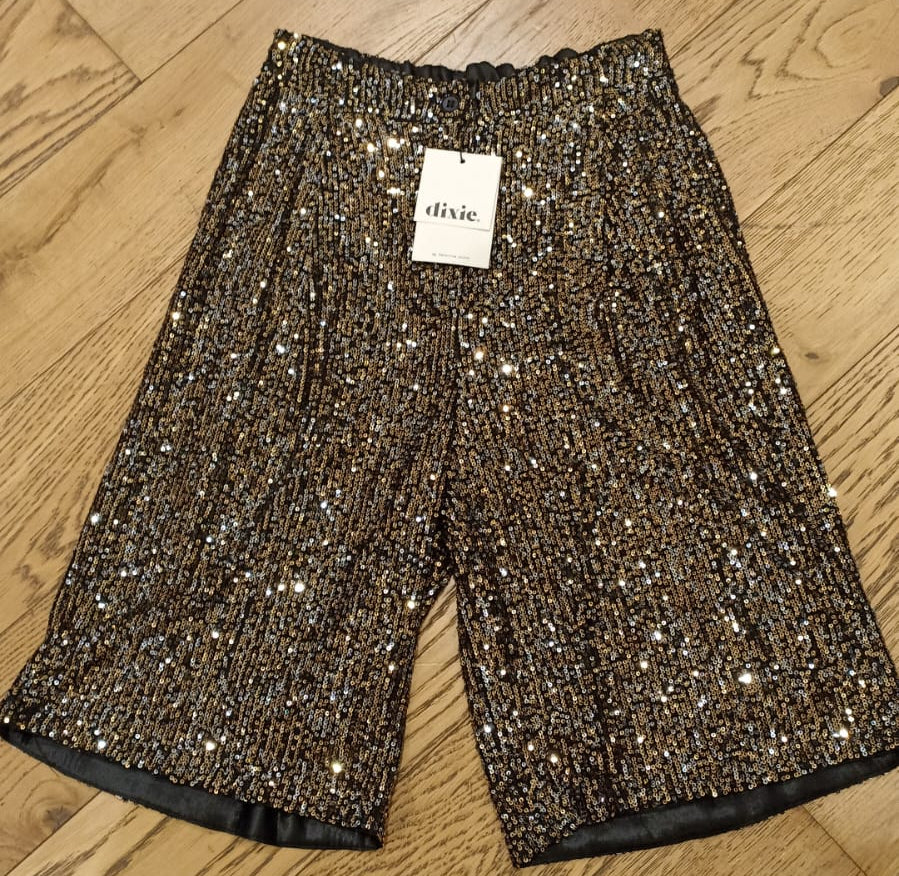 DIXIE GONNA PANTALONE PAILLETTES ORO