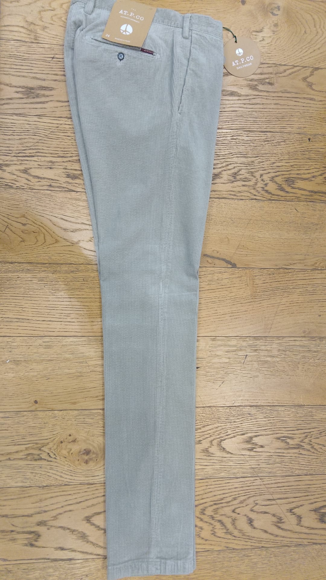 ATPCO PANTALONE COLORE GRIGIO CHIARO