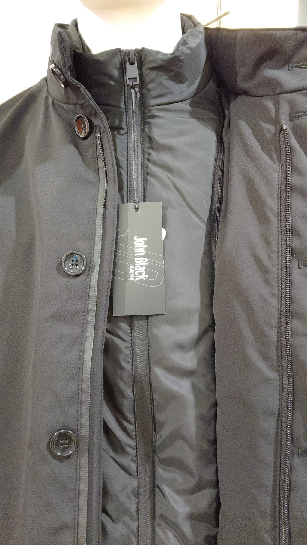 JOHN BLACK GIACCONE NERO