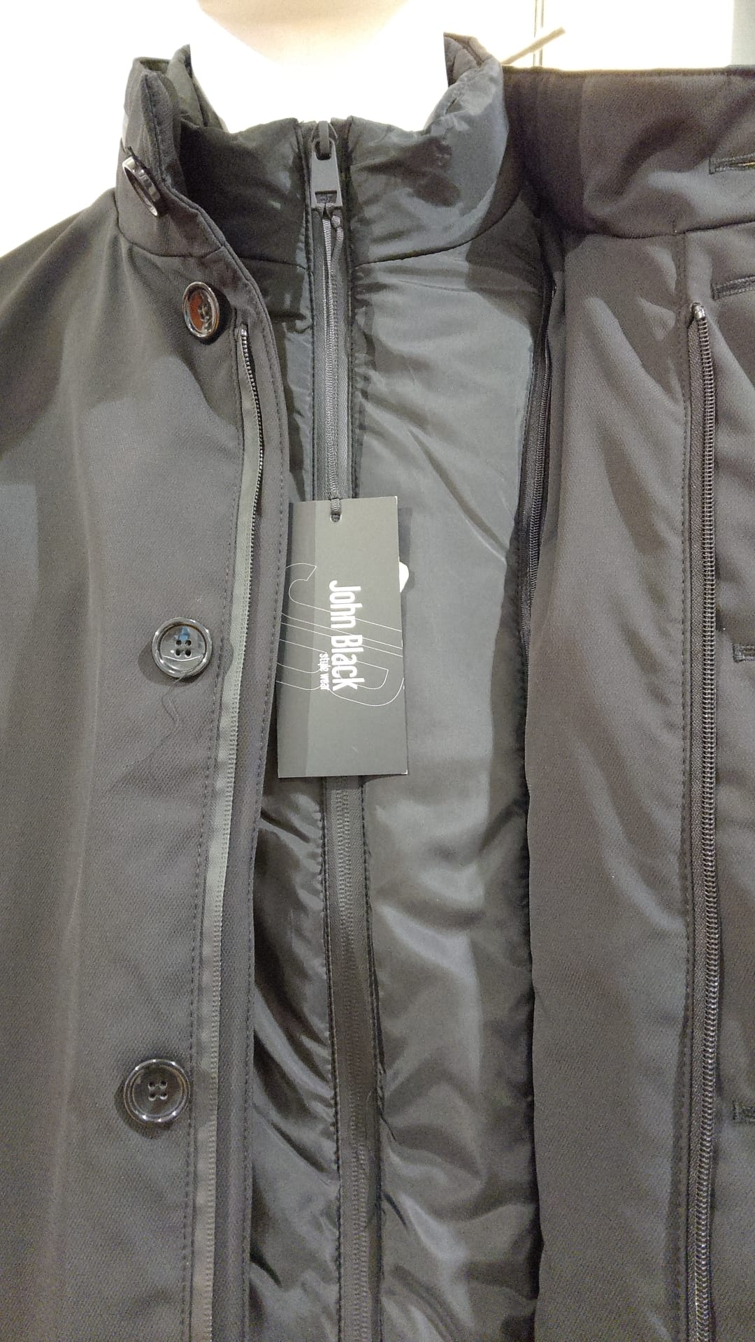 JOHN BLACK GIACCONE NERO