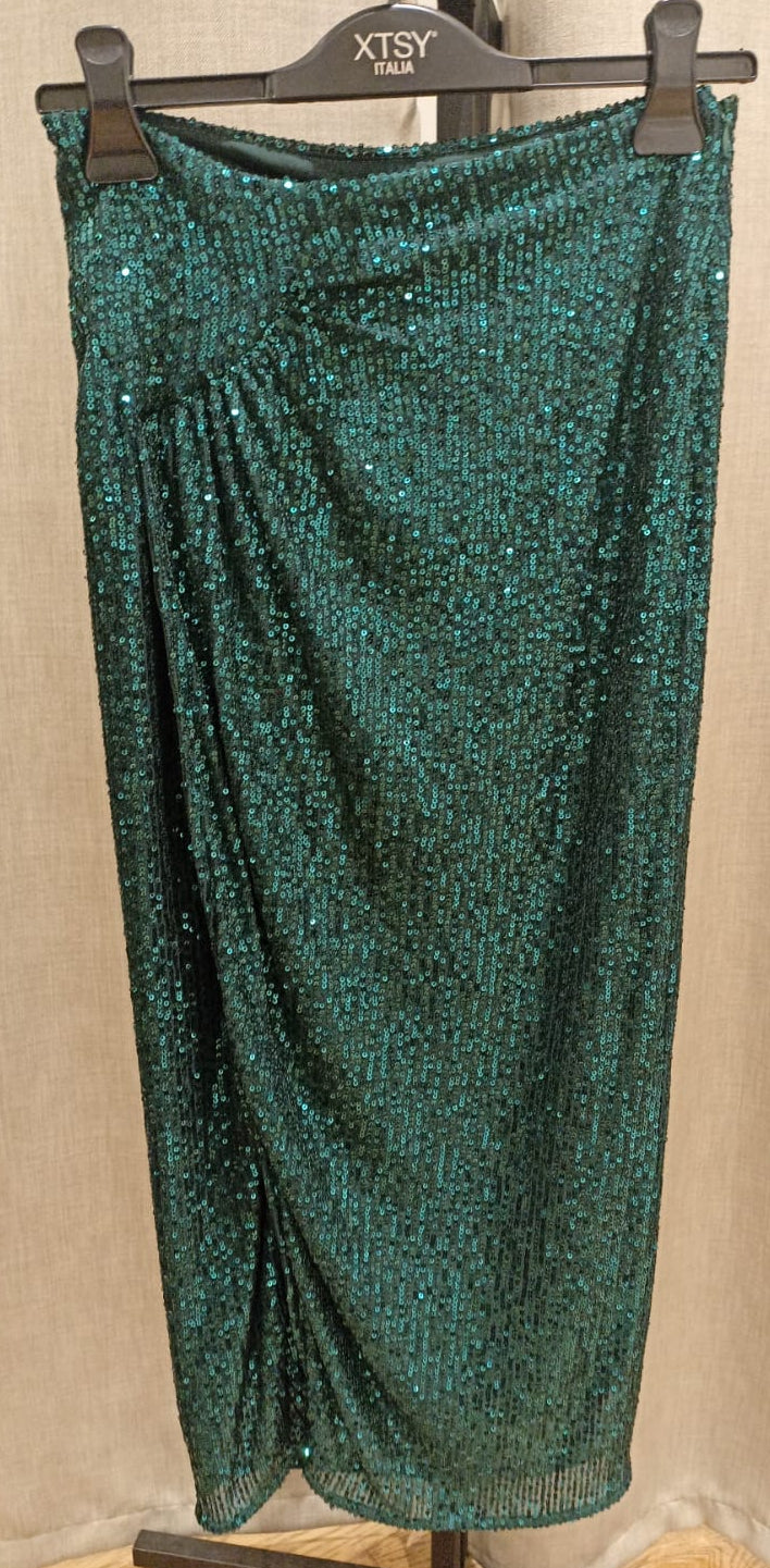 COMPLETO GILET E LONGUETTE VERDE